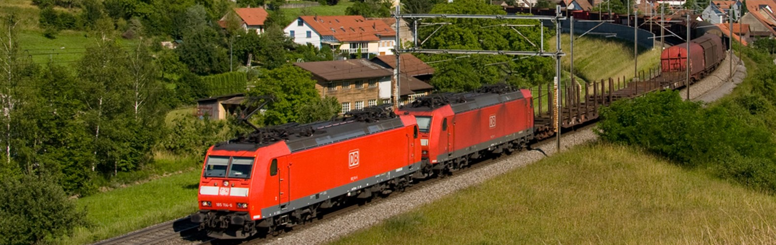 Red locomotives